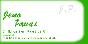 jeno pavai business card
