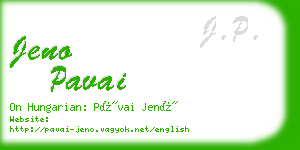 jeno pavai business card